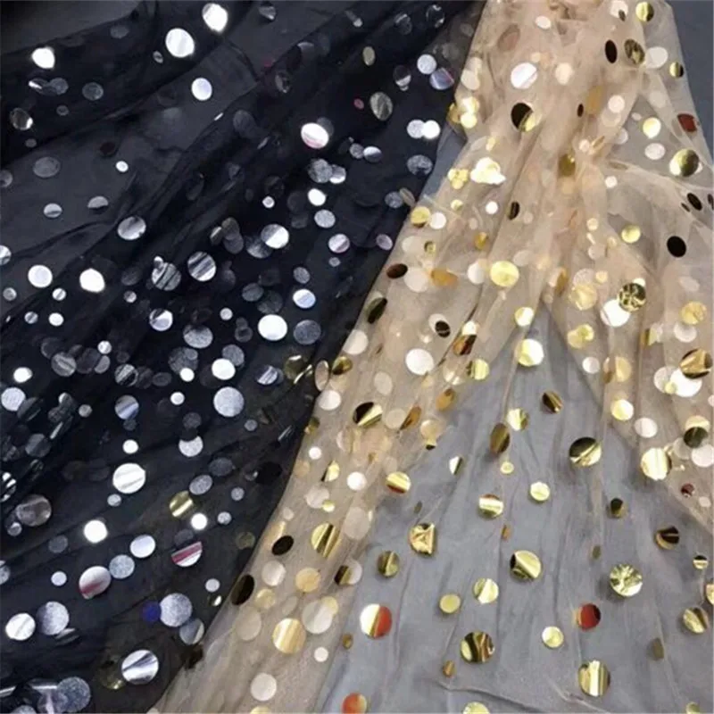 130 см X 1Y блестящая ткань с вышивкой золотого и серебряного цветов для сексуальных камзол, сделай сам, свадебное платье, ткань для украшения одежды