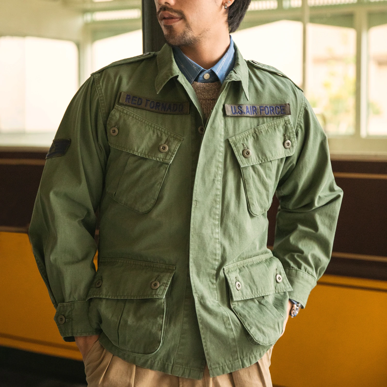 Red Tornado 60s Us Army Tcu Jungle Fatigue Jacket 1st Pattern Men Field Uniform Jackets