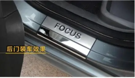 05-14 для ford classic focus Добро пожаловать педаль Специальная нержавеющая сталь порога Добро пожаловать Яркая Полоса декоративные аксессуары