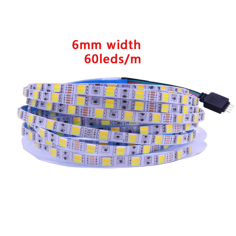 Leds 5050 10mm ribbons black background-ip65 cold white waterproof 
