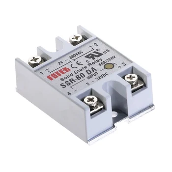 

Solid State Relay SSR-80DA 80A Actually 3-32V DC TO 24-380V AC SSR 80DA relay solid state Resistance Regulator