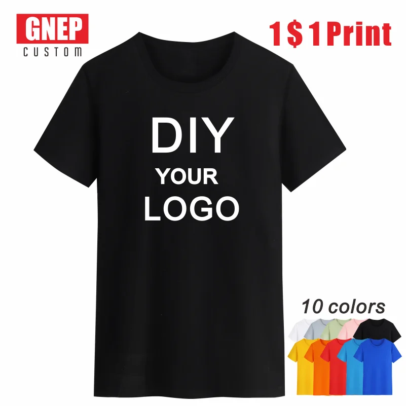 

Cheap Pure Cotton T-Shirt Custom Comfortable Breathable Top Casual Short-Sleeved Bottoming Shirt Printable Pattern GNEP Hot Sale