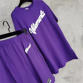 

Vetements Men's suit 2020 Women Unisex Purple Milk T-shirts Shorts Vetements Suit Good Quality Cotton Summer VTM