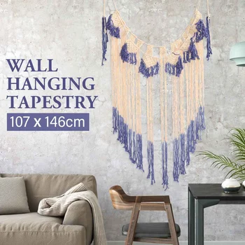 

Bohemian Chic Macrame Wall Hanging Tapestry Mandala Dreamcatcher Wall Decor Woven Knitted Tassel Tapestries Home Decoration