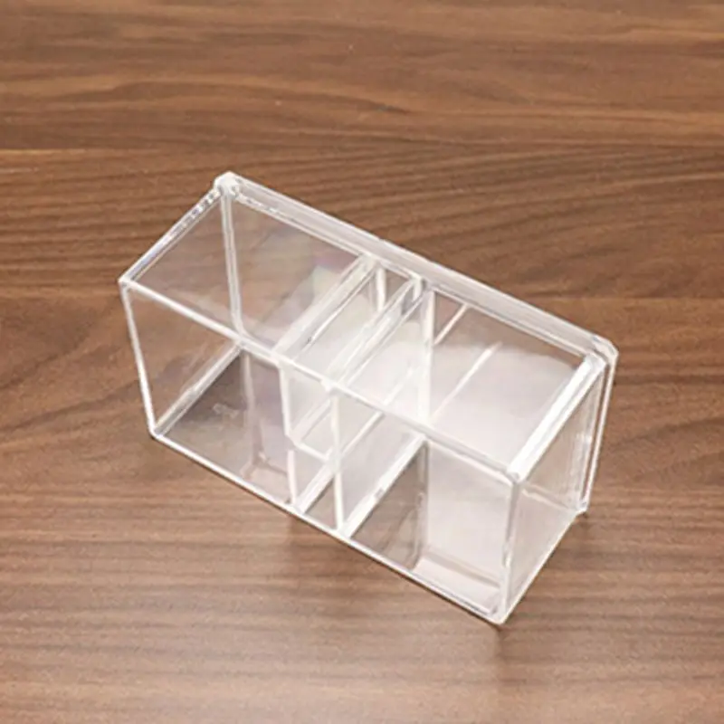 Clear Acrylic Cocktail Napkin Holder Tissue Box Paper Serviette Dispenser Bar Caddy Straws Organiser for Dining Table Home Decor 4