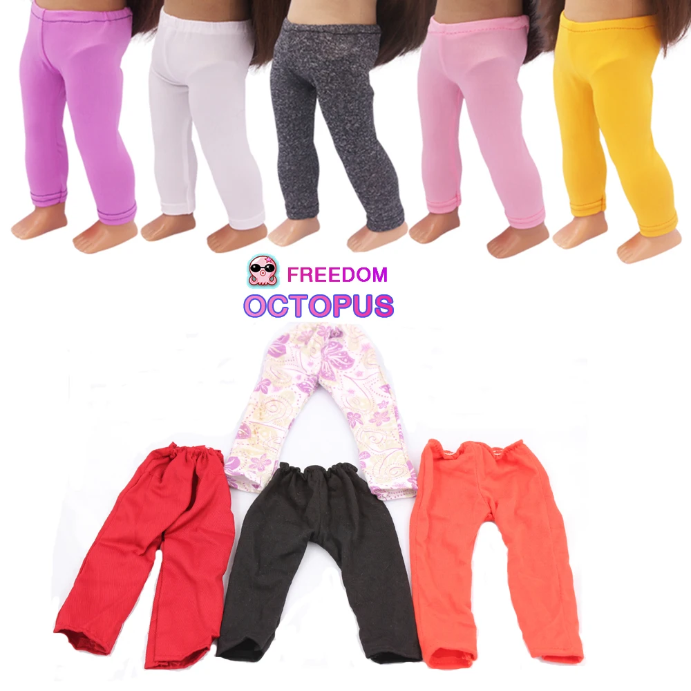 PantsFor43cmbabyDolls18InchesAnmericanDollTrousersLeggings9ColorsHighquickly