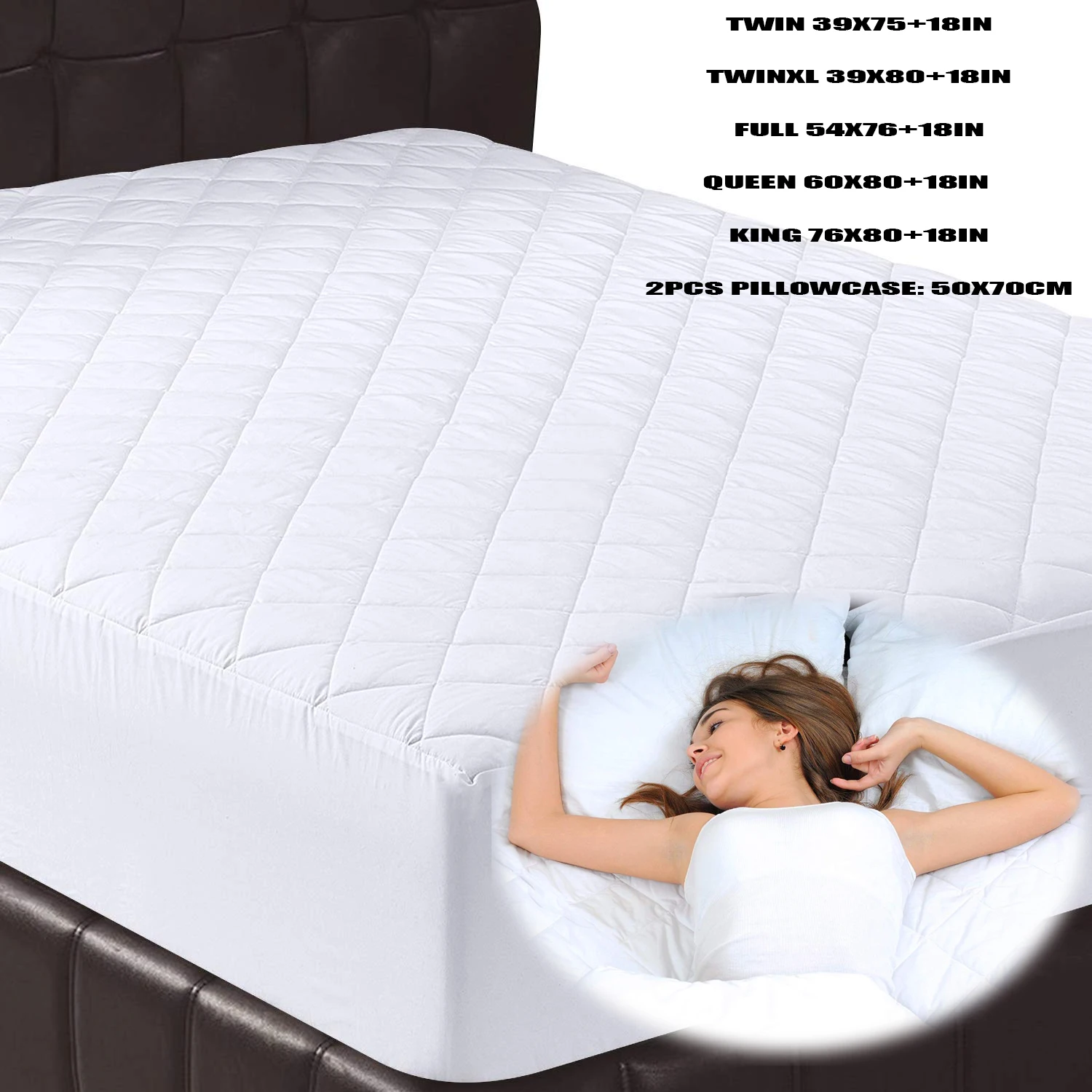 

Cotton Waterproof Mattress Cover Strap Pressure Flower Bed Bag Moisture-proof Protective Case Mattress Topper