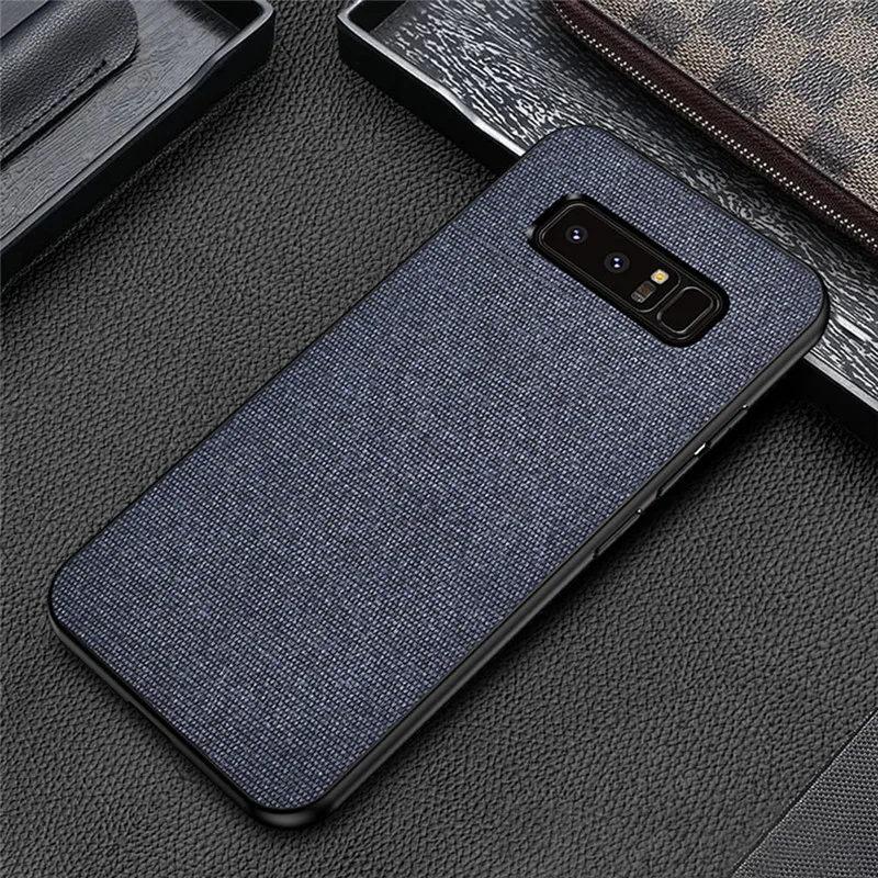 

Ultra-thin Fabric Denim Cloth Canvas Silicon Phone Case for Samsung Note 8 9 S9 plus Cover Protective Mobile Shell Cases