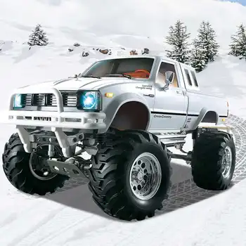 

HG P407 RC Car 1:10 2.4G 4WD 3CH Machine Radio Controlled Car Metal High Speed RC Vehicle Rock Crawler RTR Toys for Kids