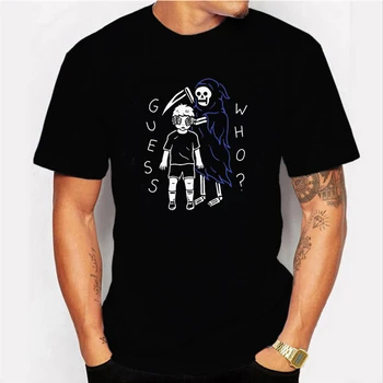 

Funny Horror Skull Guess Who T Shirt Harajuku Devil Witchcraft Magic Cool Black T-Shirt Female/male Streetwear Unisex Tee Tops