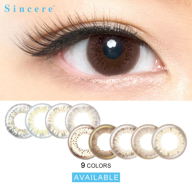 2lenses/pair Luxe Mocha color contact lenses for eyes Monthly throw Use for 30 days branded contact lenses