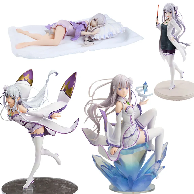 Экшн фигурка из аниме Re:Life In A Different World From Zero Фигурка Эмилия Re ПВХ игрушка фигурки