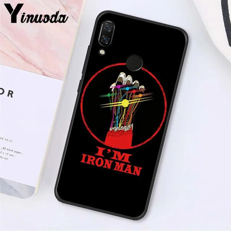 A8 Yinuoda Marvel Мстители логотип Железный человек паук чехол для телефона для Xiaomi Redmi Note 7 5 4 Redmi 5plus 6A Note4 4X A2 A2lite - Цвет: A8