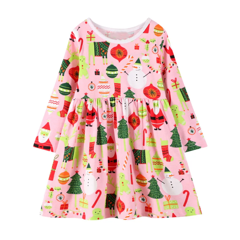 Детское Хлопковое платье-пачка с длинным рукавом на осень и весну подарок день