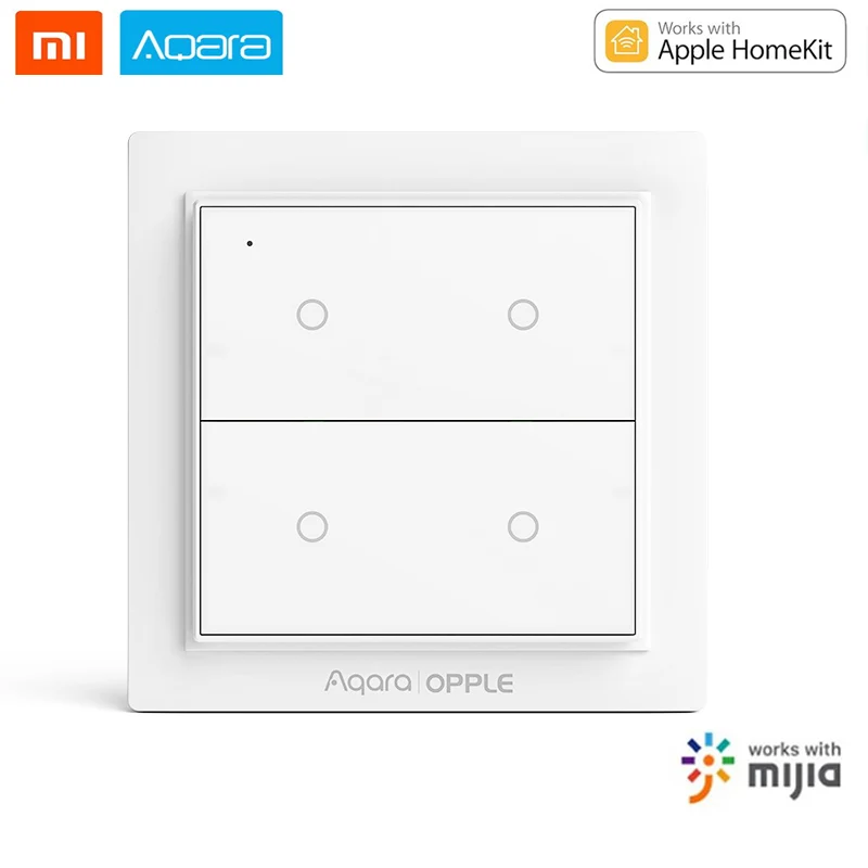 

Xiaomi Aqara OPPLE Wireless Scene Switch Zigbee 3.0 For Mi home App & Apple HomeKit Four Button Smart Home Remote APP Control