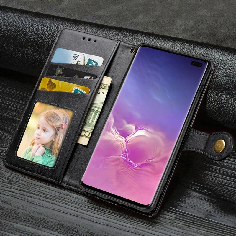 Чехол для samsung Galaxy S10 Plus, роскошный кожаный чехол-кошелек с откидной крышкой, чехол s для samsung S10e S 10 Plus S10Plus, чехол для телефона s Funda