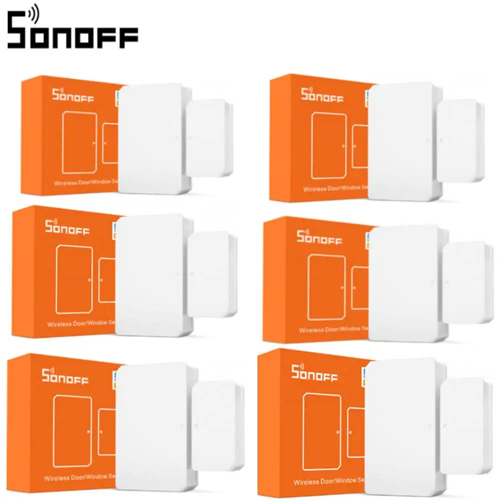 SONOFF DW2 WiFi/ SNZB-04 Zigbee Window Door Sensor Door Open/Closed Detectors EWeLink App Notification Smart Home Security Alarm sos panic button Alarms & Sensors