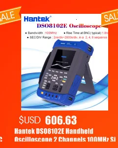 Hantek DSO5000P серия Цифровой осциллограф 70-200 МГц 2 канала 1GSa/s 7 ''TFT lcd цветной дисплей длина записи 40K