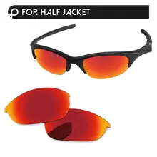 Papaviva огонь красное зеркало поляризованные Сменные линзы для половины солнечные очки к куртке рамка UVA и UVB Защита