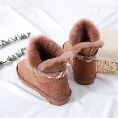 caramel colour JAYX г., модные женские зимние сапоги из натуральной овечьей кожи, ручная работа, стразы женские сапоги до середины икры из натуральной овечьей кожи - Цвет: caramel colour