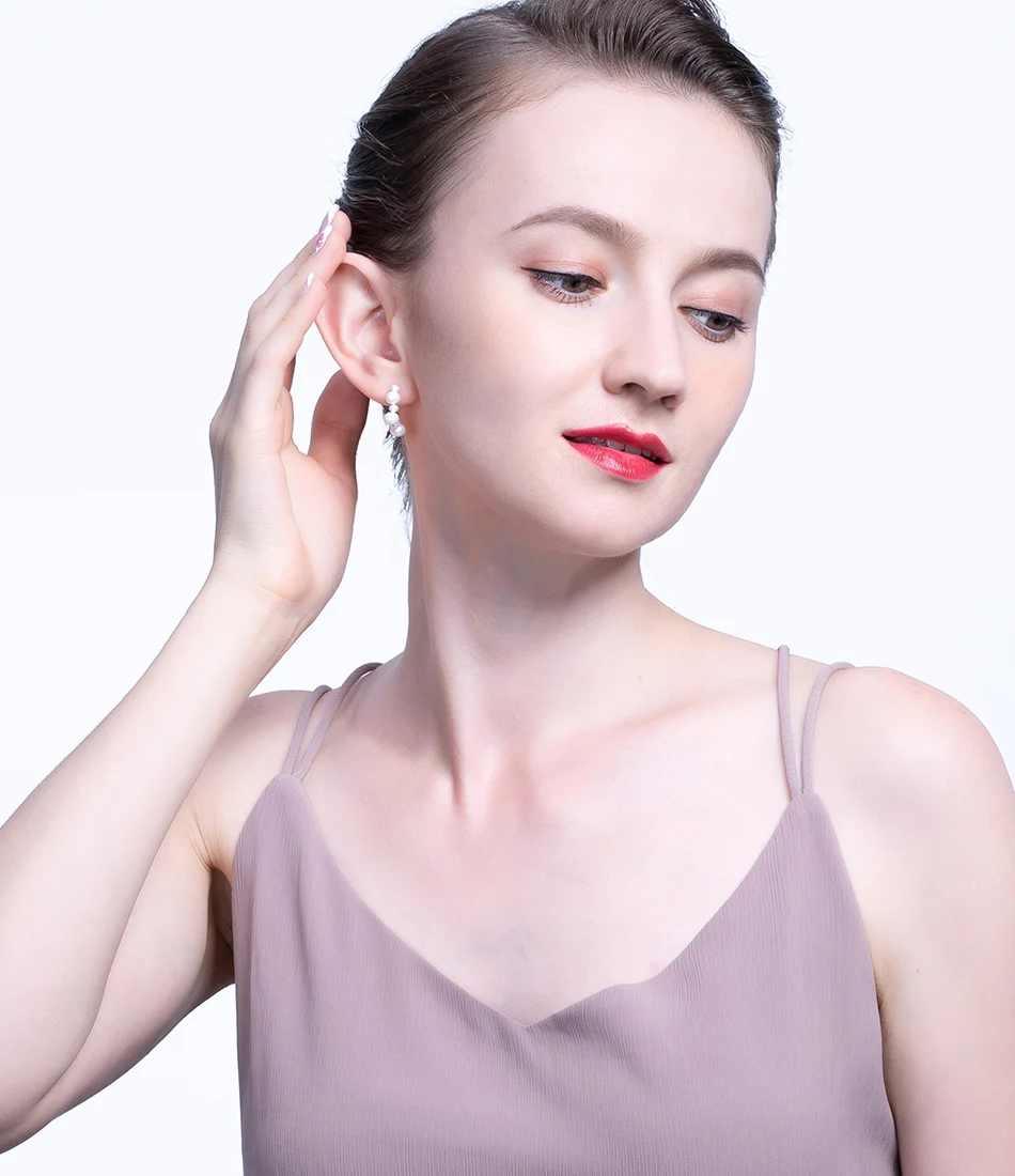 ORSA JEWELS S925 первоклассные серьги-гвоздики из искусственного жемчуга новые милые серьги из стерлингового серебра с жемчугом женские ювелирные изделия SE210