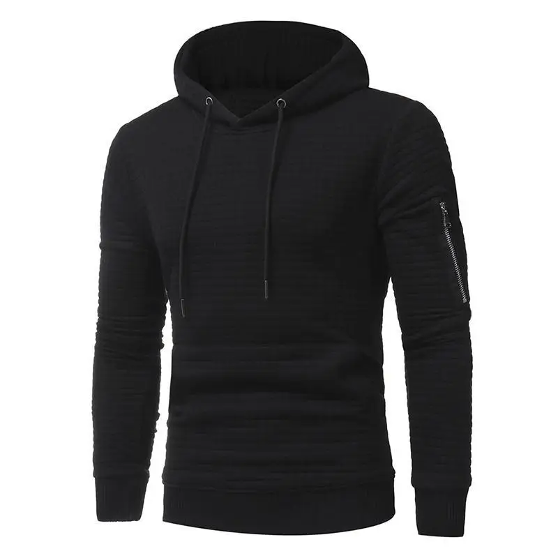 

2019 Men's casual hooded hoodie new autumn/winter style men's jacquard men's casual hooded hoodie