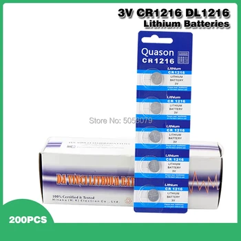 

200pcs 3V CR 1216 CR1216 Button Batteries 5034LC DL1216 BR1216 Cell Coin Lithium Battery For Watch Electronic Toy Remote
