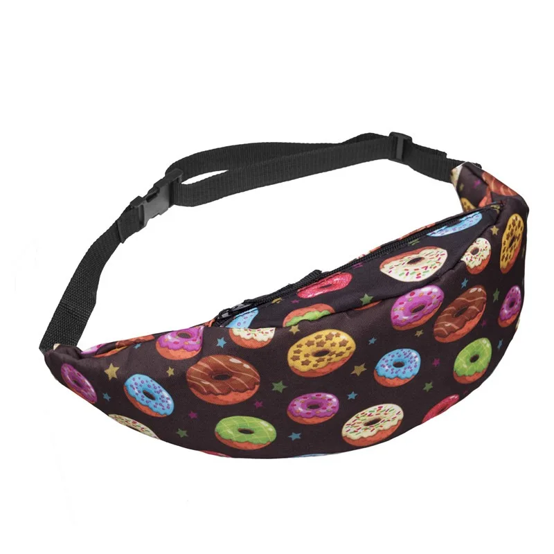 

New Digital Printed Oxford Donut Ladies Outdoor Wallet Sports Travel Portable Women's Bag