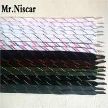 Mr. Niscar/1 пара разноцветных плоских шнурков, многоцветные двухслойные утолщенные повседневные шнурки для бега