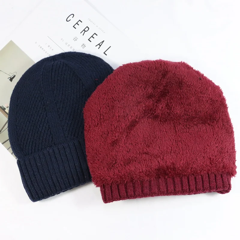 Теплые зимние шапки для женщин, Вязанные шерстяные Твист Skullies Beanie шапки, модные одноцветные Skullies, универсальная Шерстяная кепка, шляпа W