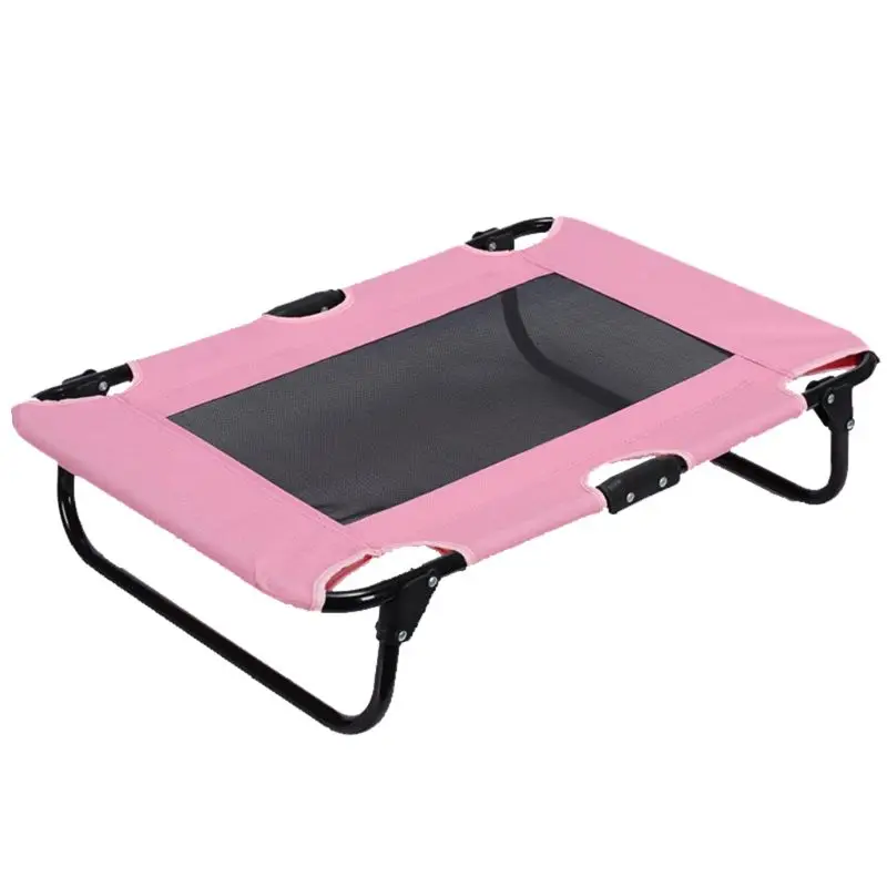 elevated dog bed pink
