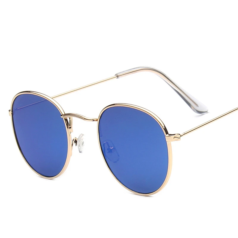 Роскошные винтажные Круглые Солнцезащитные очки женские брендовые дизайнерские женские солнцезащитные очки для женщин женские солнцезащитные очки с зеркальными стеклами лучей