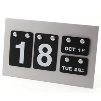 

Wall Mini Silver Day Calendar Planner Organizer Office Beach Wall Block Desk Table Calendars Decorative Sign Family