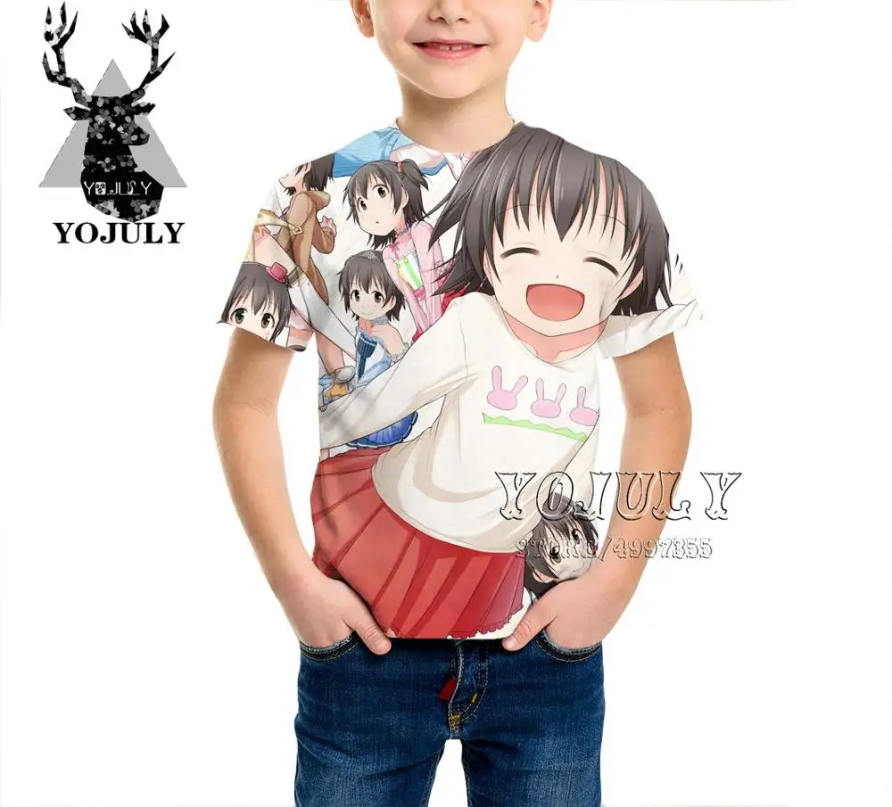 5 YOJULY/детская одежда Idol Master, Детская футболка с 3d принтом Золушки для девочек и мальчиков Лидер продаж, модные футболки A468 - Цвет: 5