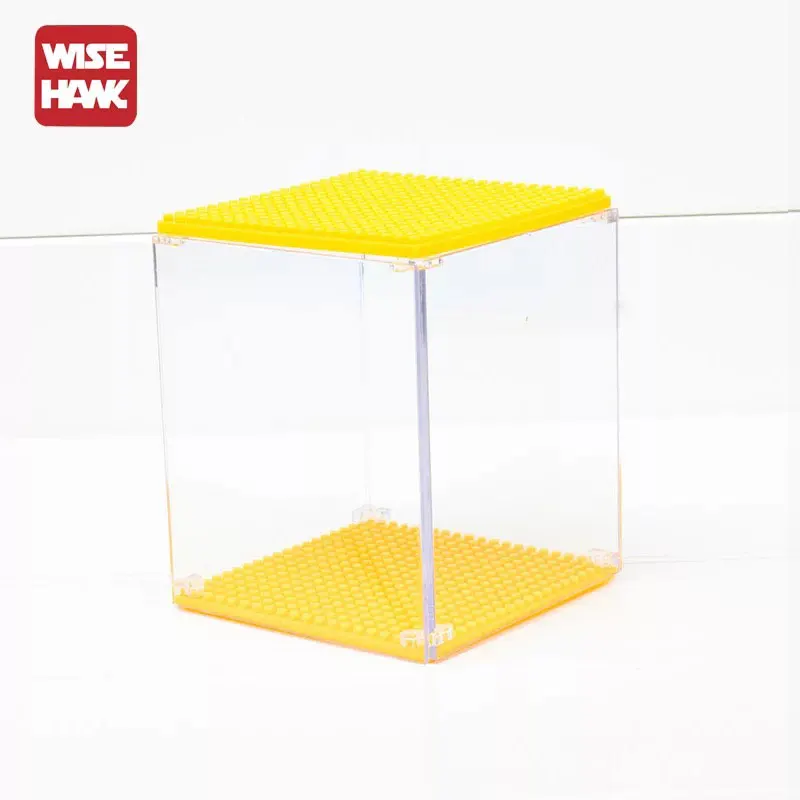 Wisehawk Hot Mini Blocks Lighting Display Base And Case Box For Plastic Diamond Building Bricks Diy Micro Action Figure Showing - Цвет: 2230 Yellow