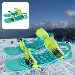 1Pair Practical Reliable Smooth Surface Mini Ski Skates Attach Firmly Short Ski Skates for Hiking Short Ski Skates