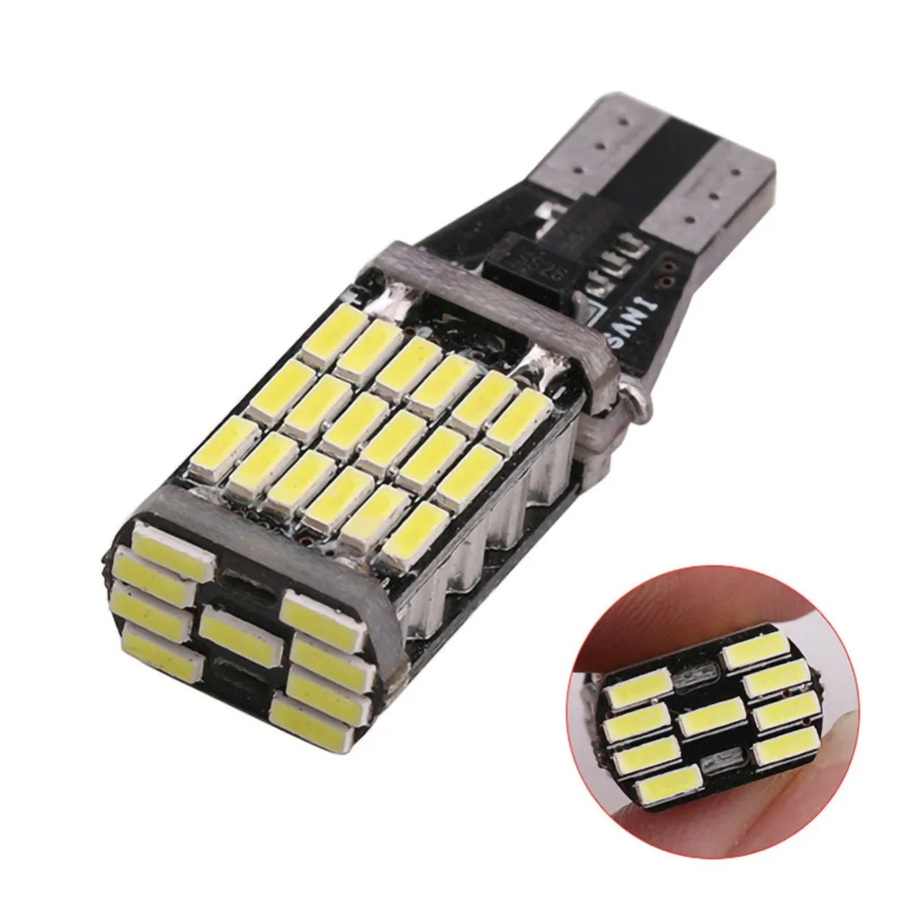 10 шт., Canbus T15 W16W 45 SMD 4014 светодиодный фонарь заднего хода, стоп-светильник, задние фонари, автомобильная лампа заднего хода Canbus