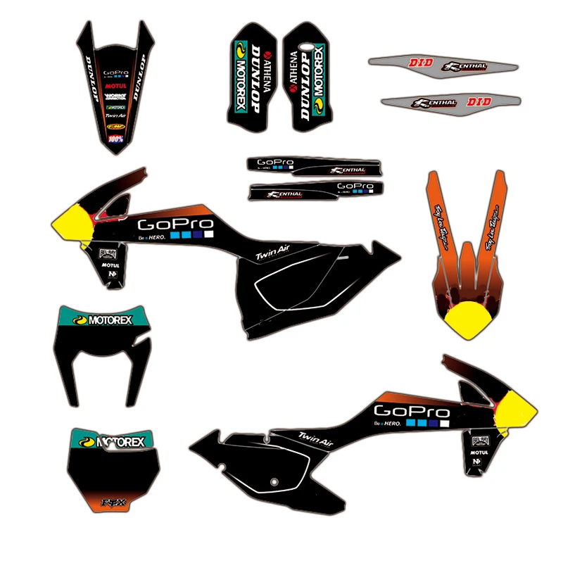 Мотоцикл Графика наклейки деко Комплект для KTM SX EXC EXCF XCW- SX SXF XC XCF 125 150 250 350 450