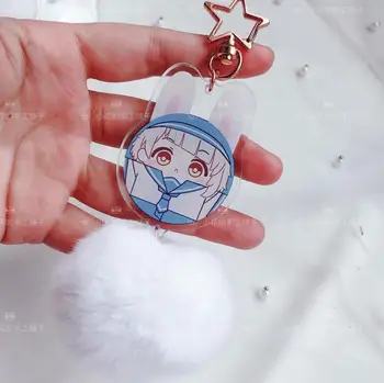 

Anime Stray Dogs Nakajima Atsushi Fukuzawa Yukichi Cosplay Acrylic Cartoon Keychain Plush Pendant Figure Key ring Gifts