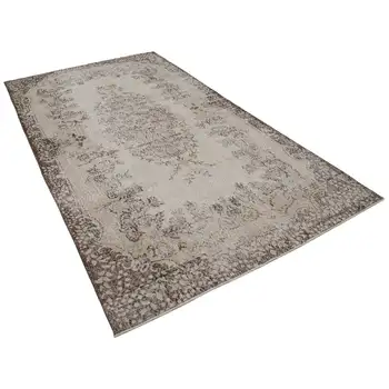 

181x320 Cm Beige Handmade English Vintage Area Rug-6x10 Ft