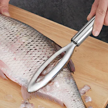 

Kitchen Stainless Steel Practical Fish Scale Remover Scalers Scraper Cleaner Kitchen Tool Peeler Seafood Tools New Fast Grater