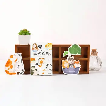 

2020 New Postcard Hand-Painted Cat Shape Cat Backyard Cute Hand-Painted Graffiti Style Small Fresh Cute Animal Shaped Card