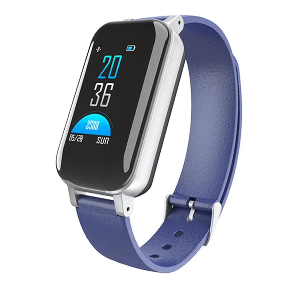 

Color Screen Earphone Smartband Bracelet Calories Watch T89 Heart Rate Monitoring Bluetooth 5.0 For IOS Andriod Huawei Xiaomi