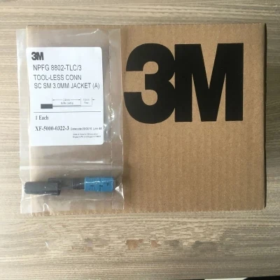 Good Quality 100PCS 3M SC UPC NPFG 8802-TLC3 Fiber Optic Fast Connector Singlemode Quick Connectors Tool-less Conn SC SM 3.00mm Jacket