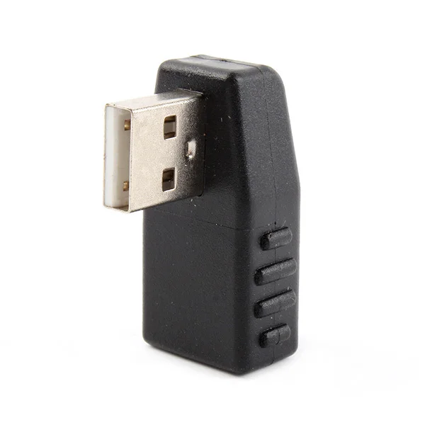 Высокое качество 2 шт правый+ левый угол 90 USB 2,0 мужчина к гнезду Соединительный адаптер