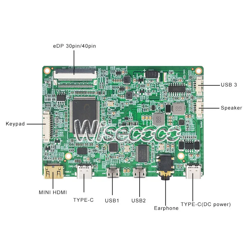 Wisecoco 15,6 дюймов 1920x1080 FHD ips ЖК-экран сенсорный дисплей HDMI EDP 40 Pin type C привод плата HDR динамик Earpho мобильный телефон