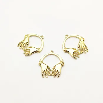 

New arrival! 27x25mm 100pcs Zinc Alloy Hand Connector for Earrings DIY making parts,Jewelry Accessories Findings & Components