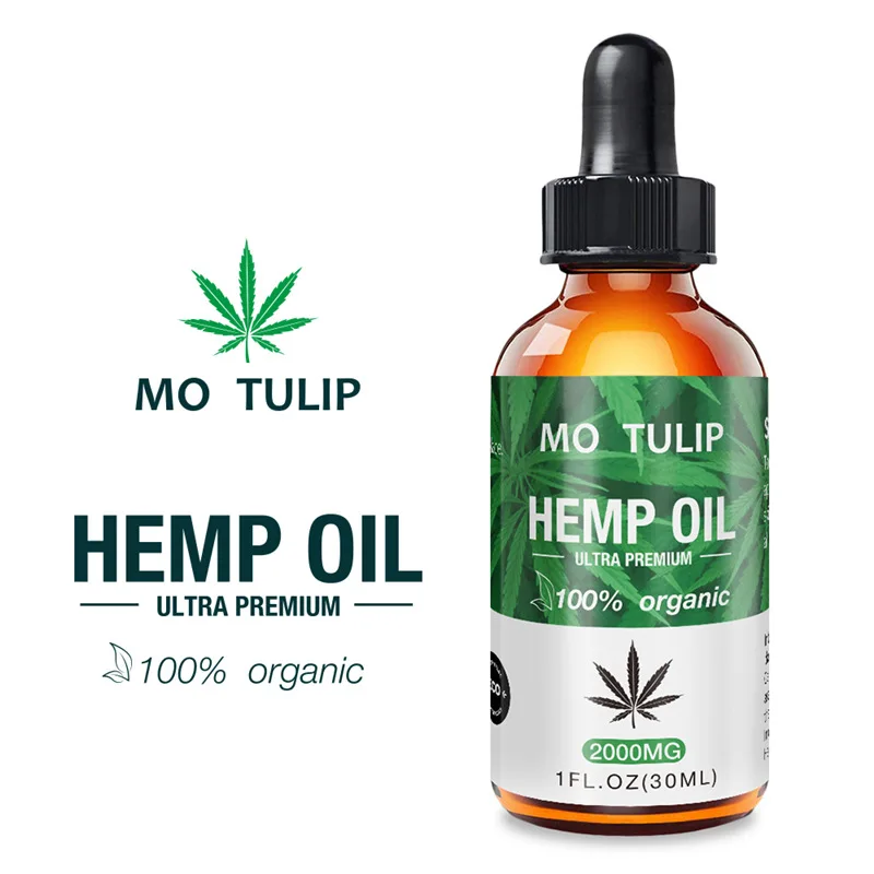 Cbd масло конопляное масло органическое эфирное масло 2000 мг травяные снять тревогу и стресс для тела Уход за кожей Спящая помощь Прямая поставка