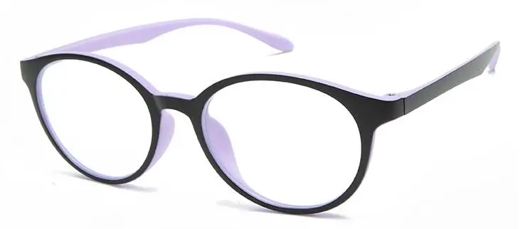 C3 black purple Новые маленькие круглые очки оправа оптические компьютерные очки винтажные мужские женские очки оправа Прозрачные плоские легкие очки - Цвет оправы: C3 black purple