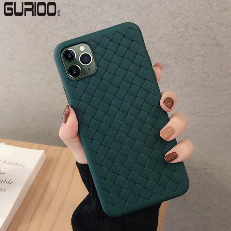 Для Apple iphone 11 Pro Max Чехлы Тонкий Мягкий тканевый ткацкий чехол для телефона 6 6S 7 8 Plus